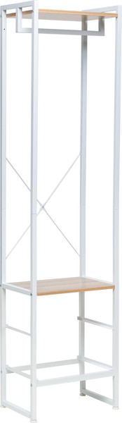 Изображение товара Секция в прихожую Импэкс Leset Ноа с вешалкой (белый/светло-серый)
