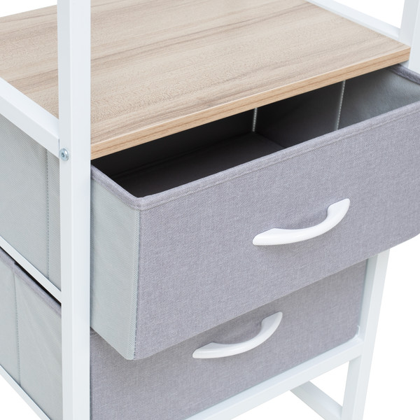 Изображение товара Секция в прихожую Импэкс Leset Ноа с вешалкой (белый/светло-серый)