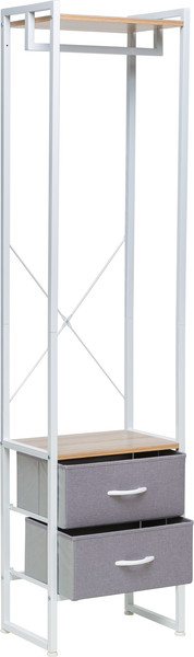 Изображение товара Секция в прихожую Импэкс Leset Ноа с вешалкой (белый/светло-серый)