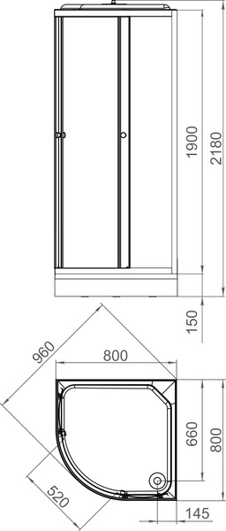 Изображение товара Душевая кабина Domani-Spa Delight Slim 88 80x80 / DS01DS88LBT00