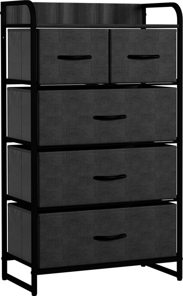 Изображение товара Комод Импэкс Leset Ноа 5 ящиков (черный/темно-серый)