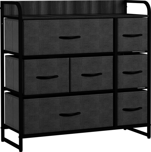 Изображение товара Комод Импэкс Leset Ноа 7 ящиков (черный/темно-серый)