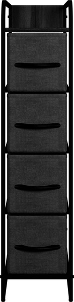 Изображение товара Комод Импэкс Leset Ноа узкий 4 ящика (черный/темно-серый)