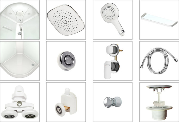 Изображение товара Душевая кабина Domani-Spa Delight Slim 88 80x80 / DS01DS88LWM00