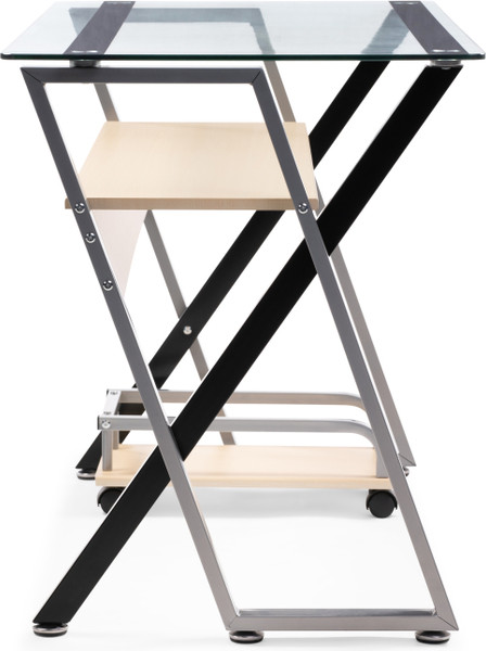 Изображение товара Компьютерный стол Woodville Gunar / 11976 (Silver Gray/Clear Glass)