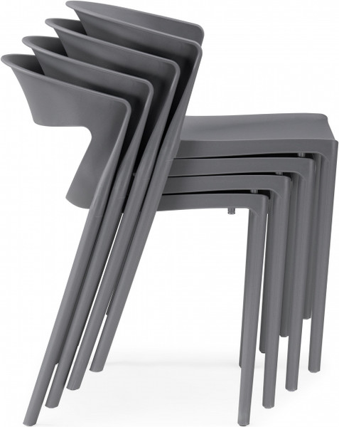 Изображение товара Стул пластиковый Woodville Градно / 589898 (серый)