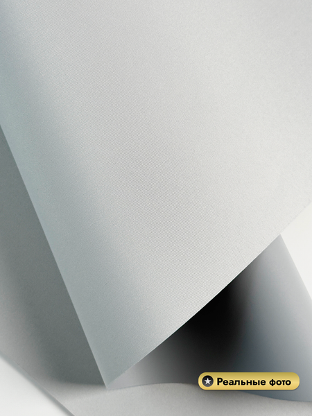 Изображение товара Рулонная электроштора НеоФьюжен Оливия 140х250 левая (серый, белая фурнитура)