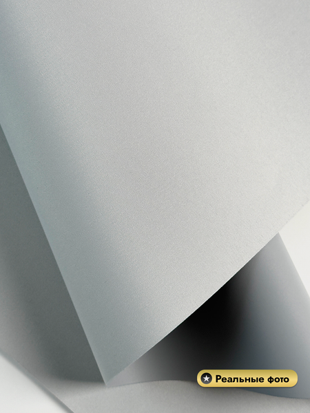 Изображение товара Рулонная электроштора НеоФьюжен Оливия 260х250 левая (серый, черная фурнитура)