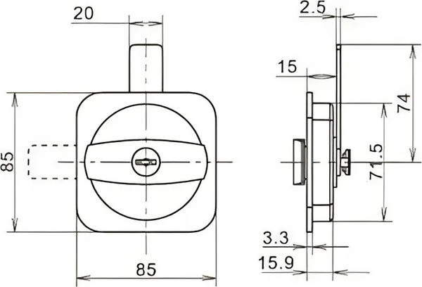 Изображение товара Замок почтовый Eurolock F90 (ЗП-90)