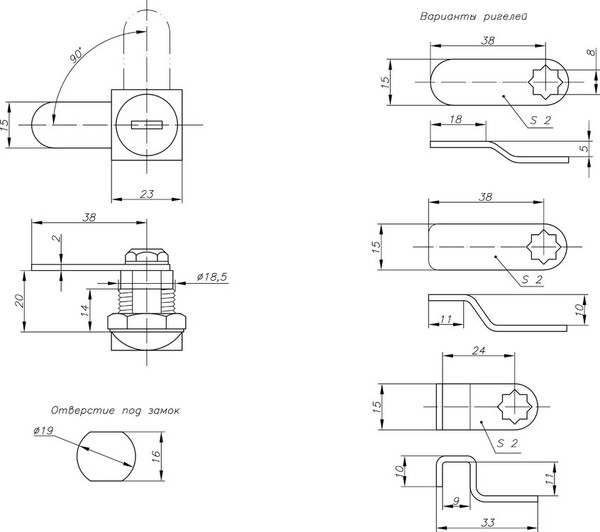 Изображение товара Замок почтовый Eurolock HS 20x18.5x90