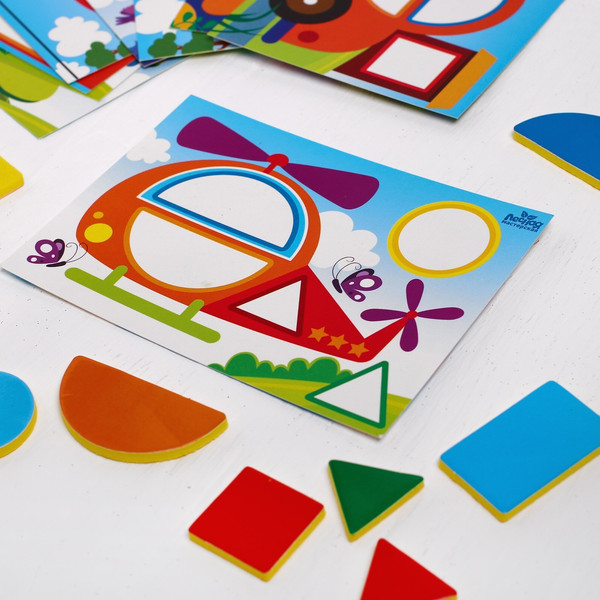 Изображение товара Развивающая игра Школа талантов Мозаика с шаблонами. Транспорт / 4552074