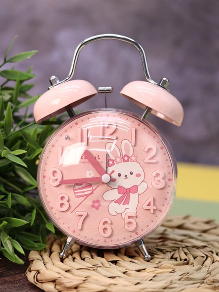 Изображение товара Настольные часы ILikeGift Clear wake-up with animals / HL-5140-02 (pink bunny)