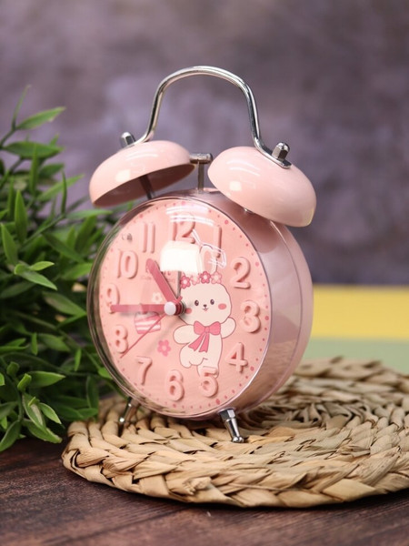 Изображение товара Настольные часы ILikeGift Clear wake-up with animals / HL-5140-02 (pink bunny)