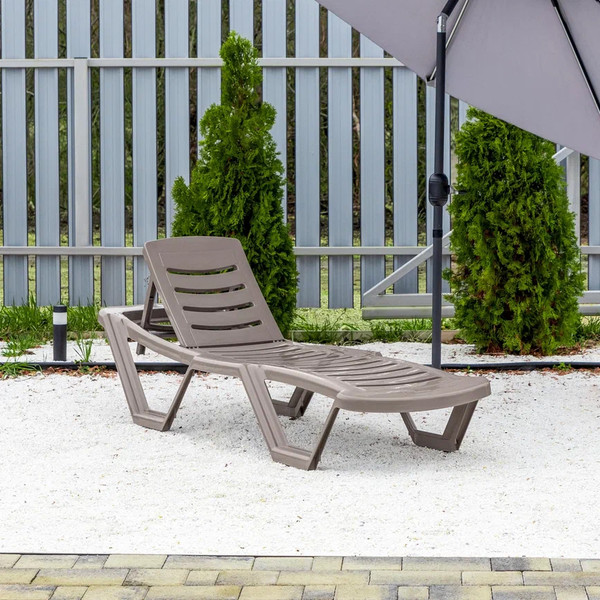 Изображение товара Шезлонг Ellastik Plast Элластик лм 187x63.5x32 (капучино)
