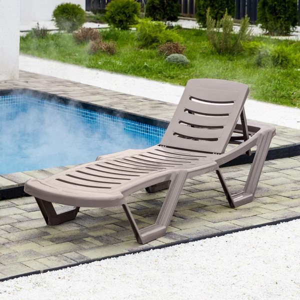 Изображение товара Шезлонг Ellastik Plast Элластик лм 187x63.5x32 (капучино)
