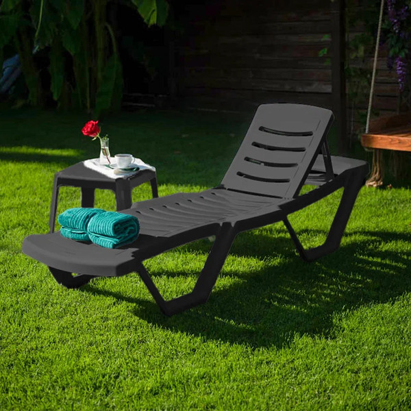 Изображение товара Шезлонг Ellastik Plast лластик лм 187x63.5x32 (графит)