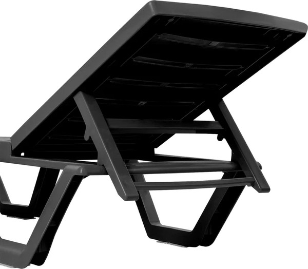 Изображение товара Шезлонг Ellastik Plast Атлант 184x62x33 (графит)