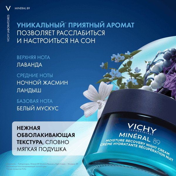 Изображение товара Крем для лица Vichy Mineral 89 Восстанавливающий Ночной (50мл)