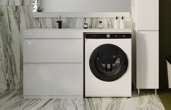 Изображение товара Тумба под умывальник Symbolite Даллас 140 Люкс Plus 2 ящика (белый)