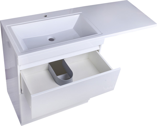 Изображение товара Тумба под умывальник Symbolite Даллас 150 Люкс Plus 2 ящика (белый)