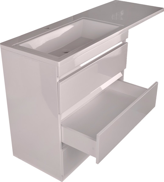 Изображение товара Тумба под умывальник Symbolite Даллас 150 Люкс Plus 3 ящика (белый)