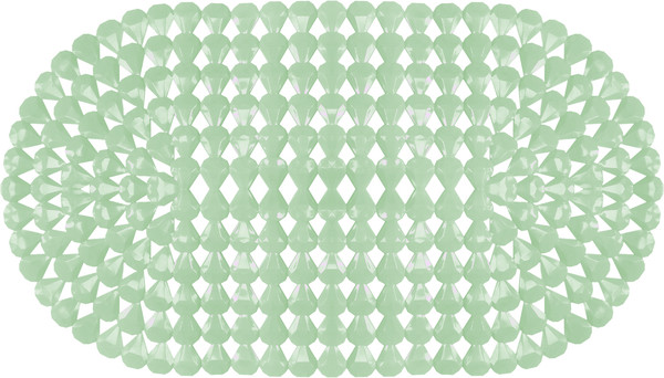 Изображение товара Коврик на присосках Вилина Капля 6804 (38x67, дымчато-зеленый)
