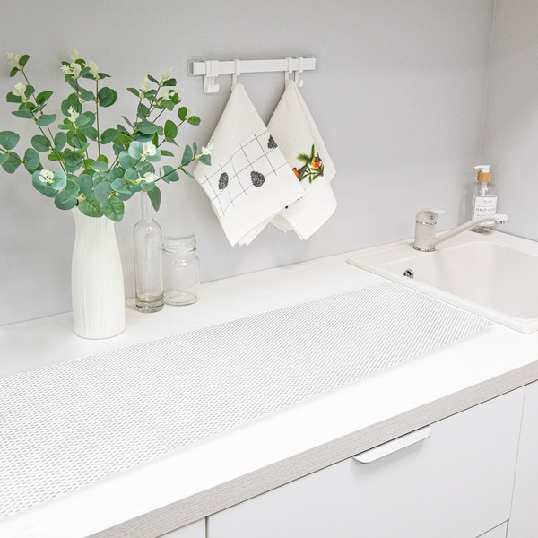 Изображение товара Коврик для кухонного ящика Вилина Многофункциональный 6703 (30x150, белый)