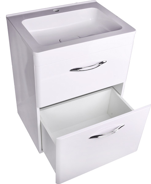 Изображение товара Тумба под умывальник Symbolite Каре 60 Люкс Plus 2 ящика (белый)