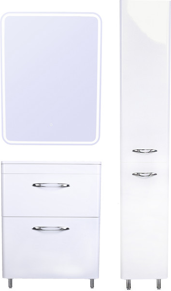 Изображение товара Тумба под умывальник Symbolite Каре 60 Люкс Plus 2 ящика (белый)