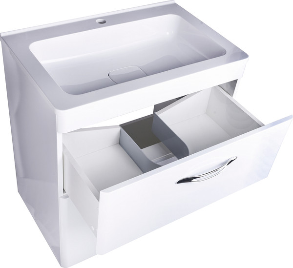 Изображение товара Тумба под умывальник Symbolite Каре 70 Люкс Plus 2 ящика (белый)