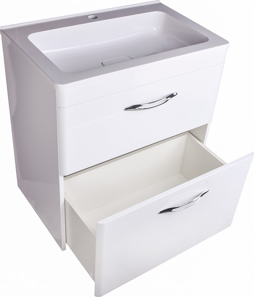 Изображение товара Тумба под умывальник Symbolite Каре 70 Люкс Plus 2 ящика (белый)