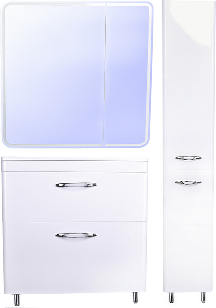 Изображение товара Тумба под умывальник Symbolite Каре 80 Люкс Plus 2 ящика (белый)