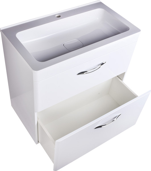 Изображение товара Тумба под умывальник Symbolite Каре 80 Люкс Plus 2 ящика (белый)