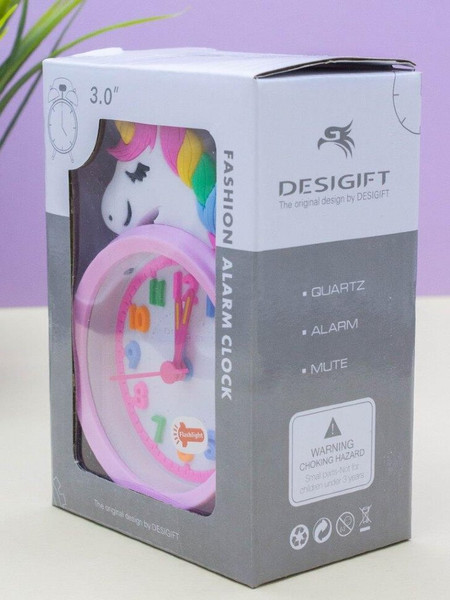 Изображение товара Настольные часы ILikeGift Cute unicorn / 2110F-01 (розовый)