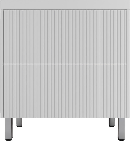 Изображение товара Тумба под умывальник Symbolite Стокгольм 80 Classic Push 2 ящика (белый рифленый софт)