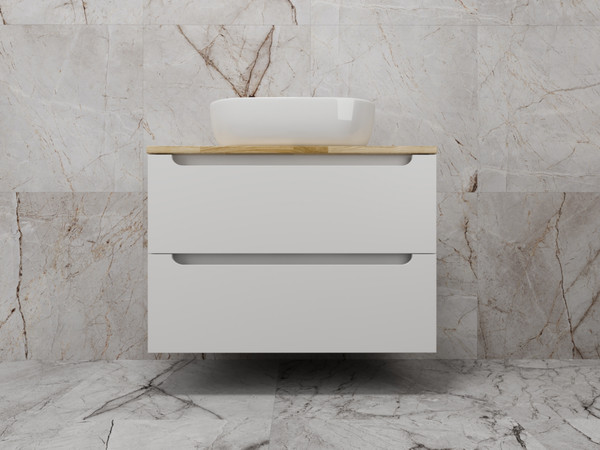 Изображение товара Тумба под умывальник Symbolite Бали 80 2 ящика со столешницей (подвесная, белый софт)