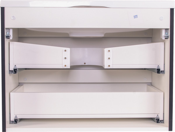 Изображение товара Тумба под умывальник Symbolite Бергамо мини 70 Люкс Plus 2 ящика (подвесная, черный)