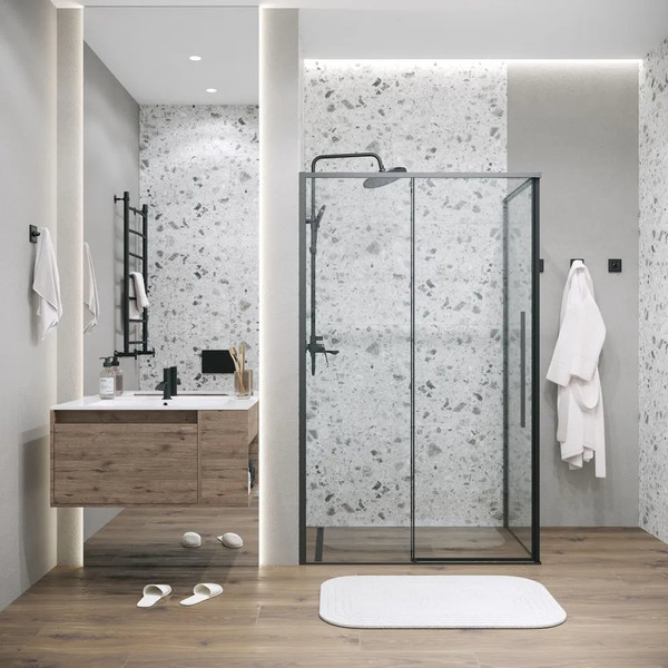 Изображение товара Душевой уголок Grossman Galaxy 110х100х195 / 120.K33.01.1110.21.00 (черный матовый/прозрачное стекло)