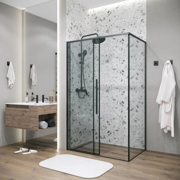 Изображение товара Душевой уголок Grossman Galaxy 110х100х195 / 120.K33.01.1110.21.00 (черный матовый/прозрачное стекло)