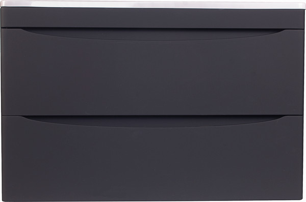 Изображение товара Тумба под умывальник Symbolite Бергамо мини 90 Люкс Plus 2 ящика (подвесная, черный)