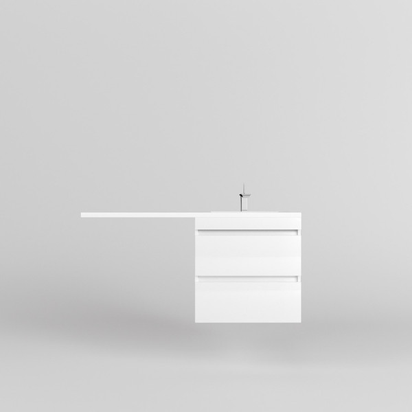 Изображение товара Тумба под умывальник Symbolite Даллас Леон 120 Люкс Plus (подвесная, белый)