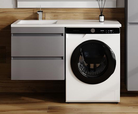 Изображение товара Тумба под умывальник Symbolite Даллас Леон 120 Люкс Plus (подвесная, серый)