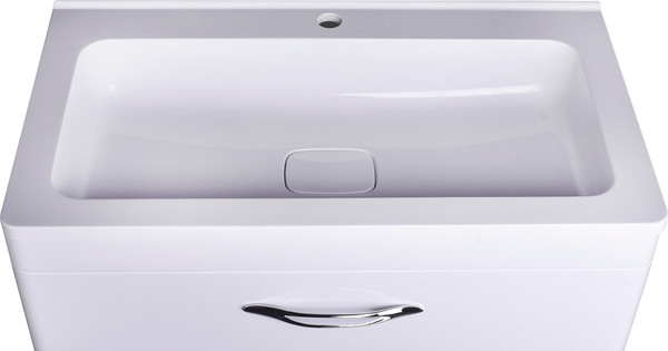 Изображение товара Тумба под умывальник Symbolite Каре 80 Люкс Plus 2 ящика (подвесная, белый)