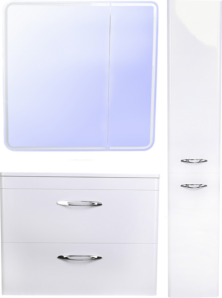 Изображение товара Тумба под умывальник Symbolite Каре 80 Люкс Plus 2 ящика (подвесная, белый)