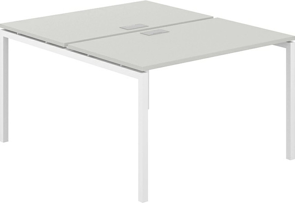 Изображение товара Комплект письменных столов Norden 120х143.8х75 / SG.244.SH.44.WH (белый/серый бархат)