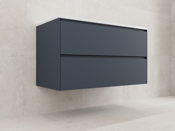 Изображение товара Тумба под умывальник Symbolite Лима 100 Line Plus 2 ящика (подвесная, графит)