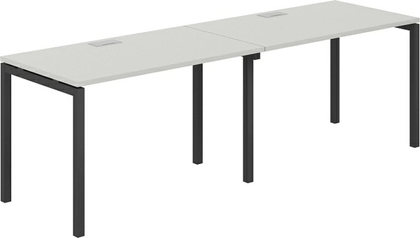 Изображение товара Комплект письменных столов Norden s-b-s 240х70х75 / SG.222.SH.44.AN (антрацит/серый бархат)