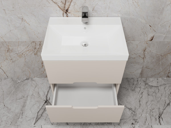 Изображение товара Тумба под умывальник Symbolite Матис 60 Classic 2 ящика (подвесная, крем)