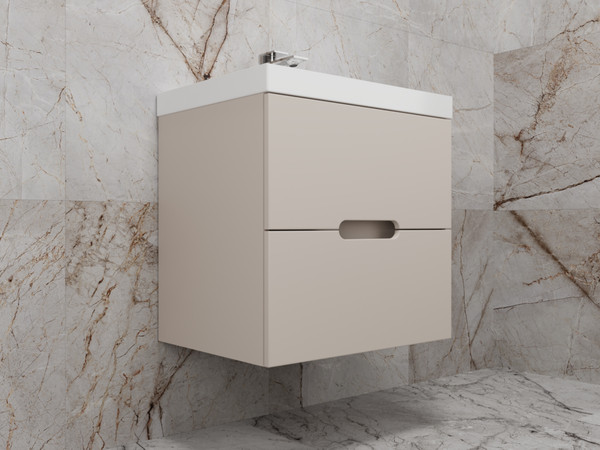 Изображение товара Тумба под умывальник Symbolite Матис 60 Classic 2 ящика (подвесная, крем)