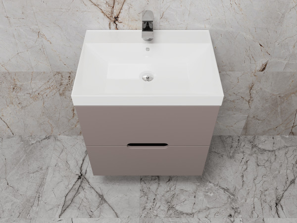 Изображение товара Тумба под умывальник Symbolite Матис 60 Classic 2 ящика (подвесная, тауп темный)